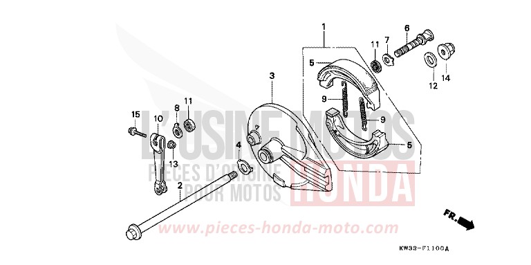 REAR BRAKE PANEL for Dominator 250 FIGHTING RED (R134) from 1990
